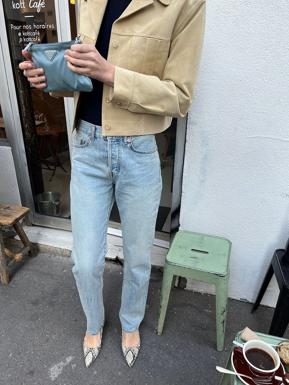 Thumbnail: Washed Denim Jeans