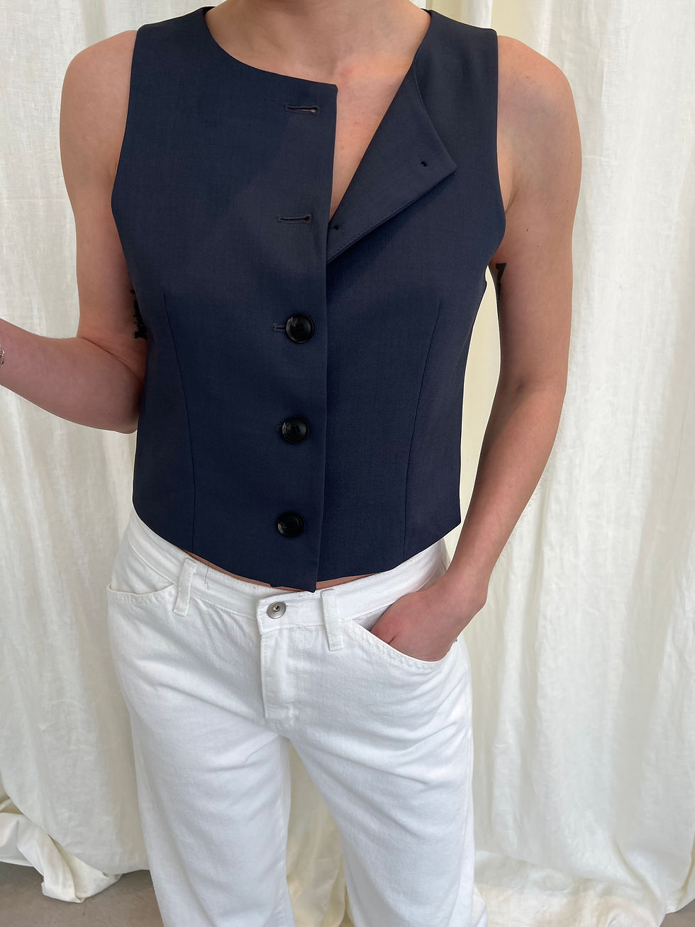 Thumbnail: Button Front Vest (2colors)