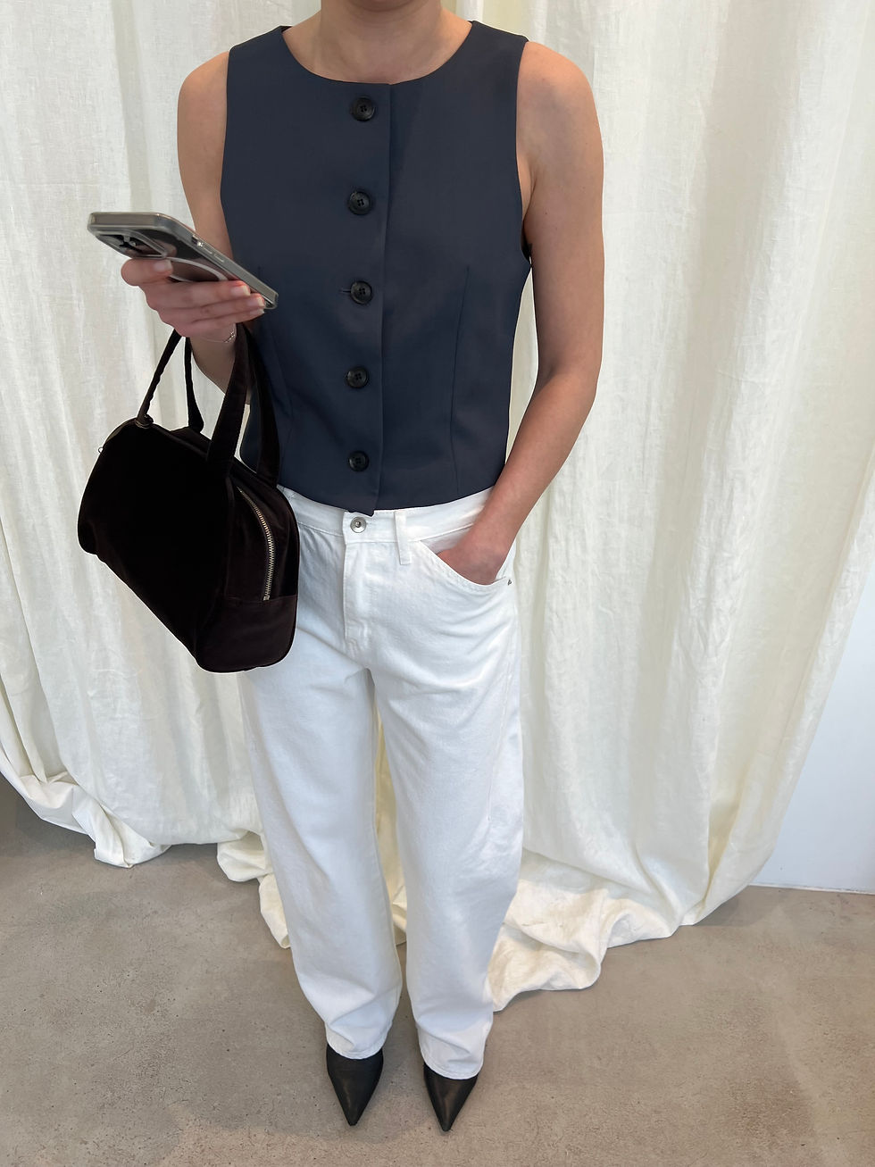 Thumbnail: Button Front Vest (2colors)