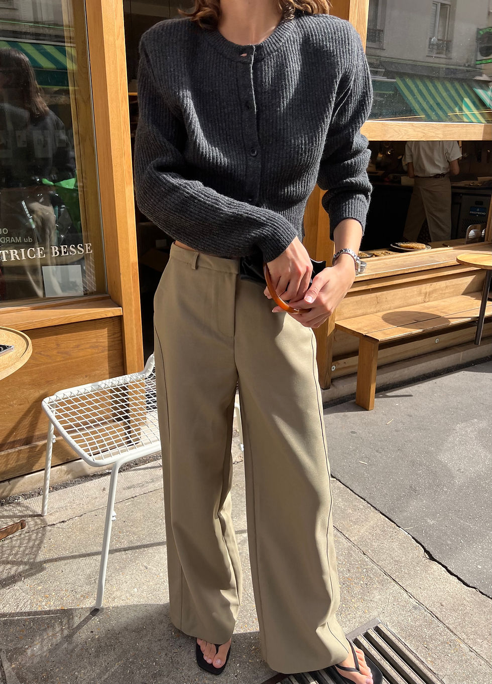 Thumbnail: Padded Shoulder Cardigan