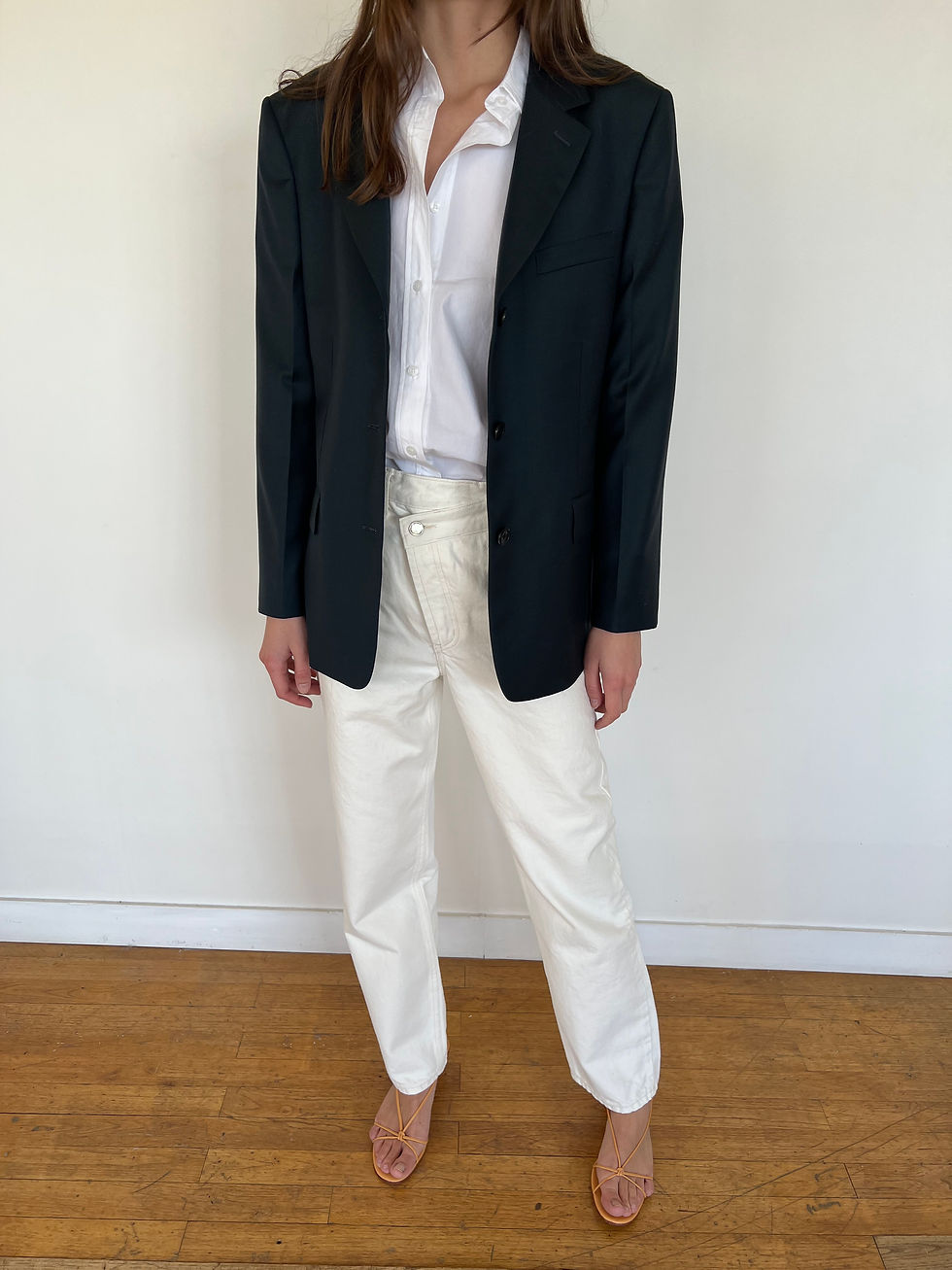 Thumbnail: Criss Cross White Jeans