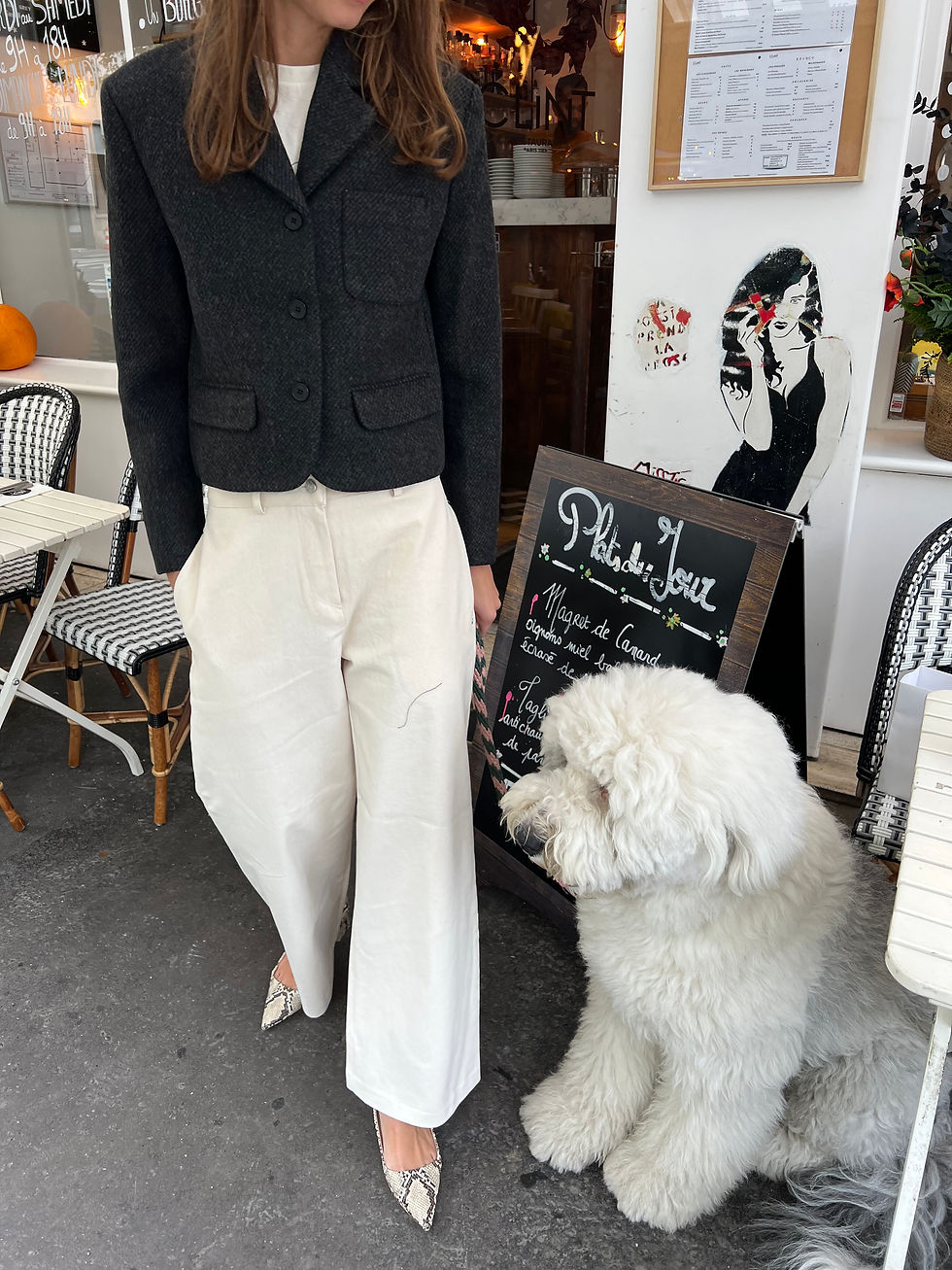 Thumbnail: Ivory Wide Leg Pants