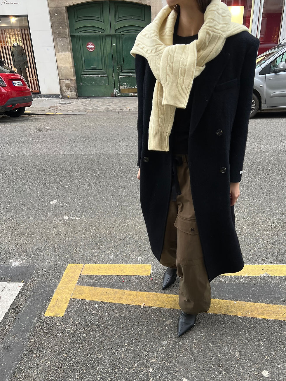 Thumbnail: Oversized Boucle Wool Coat (2colors)