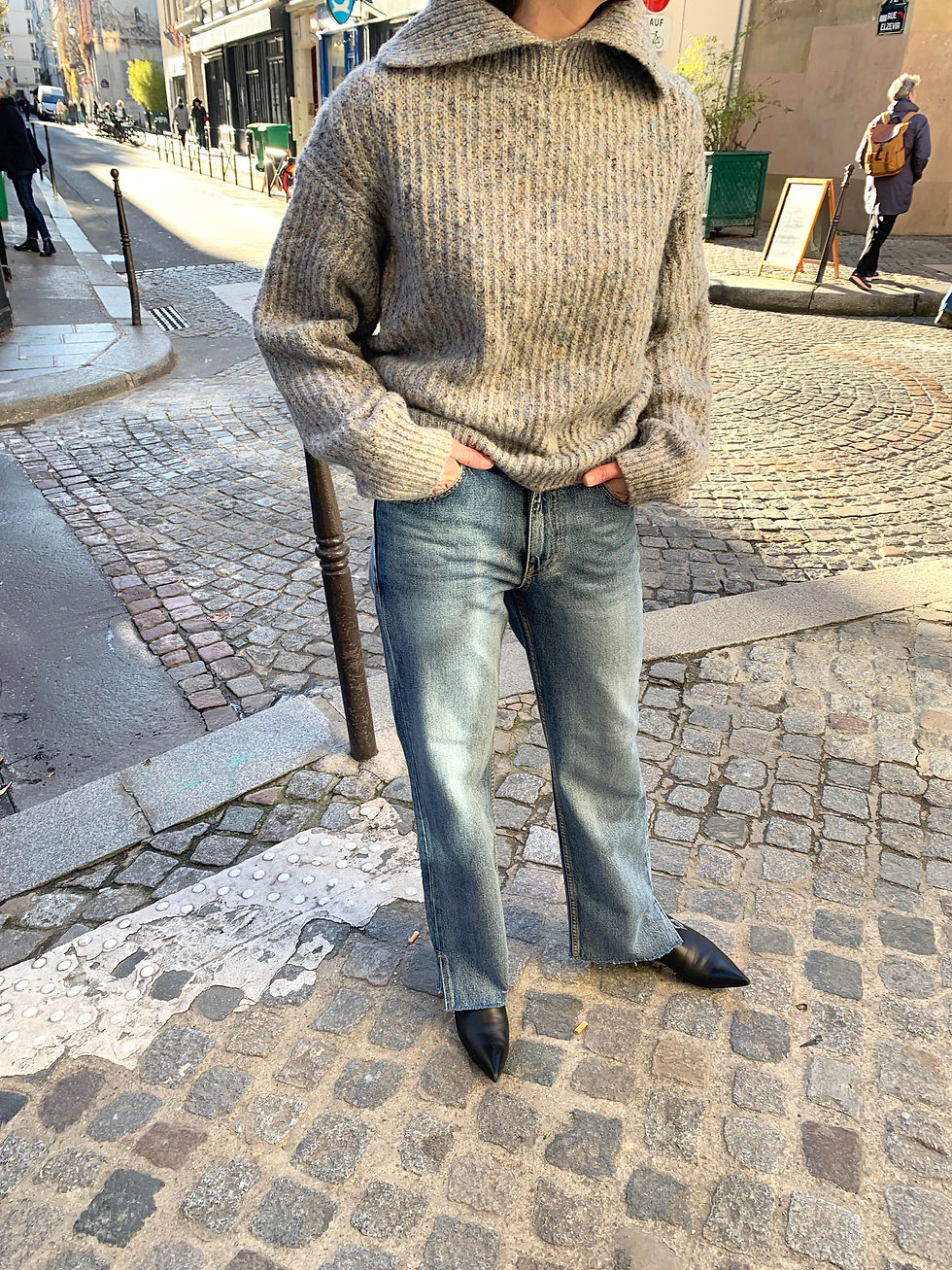 Thumbnail: Brushed Slit Jeans