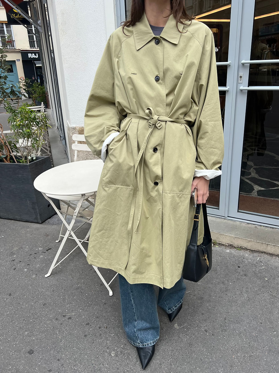 Thumbnail: Roll Up Sleeve Trench Coat