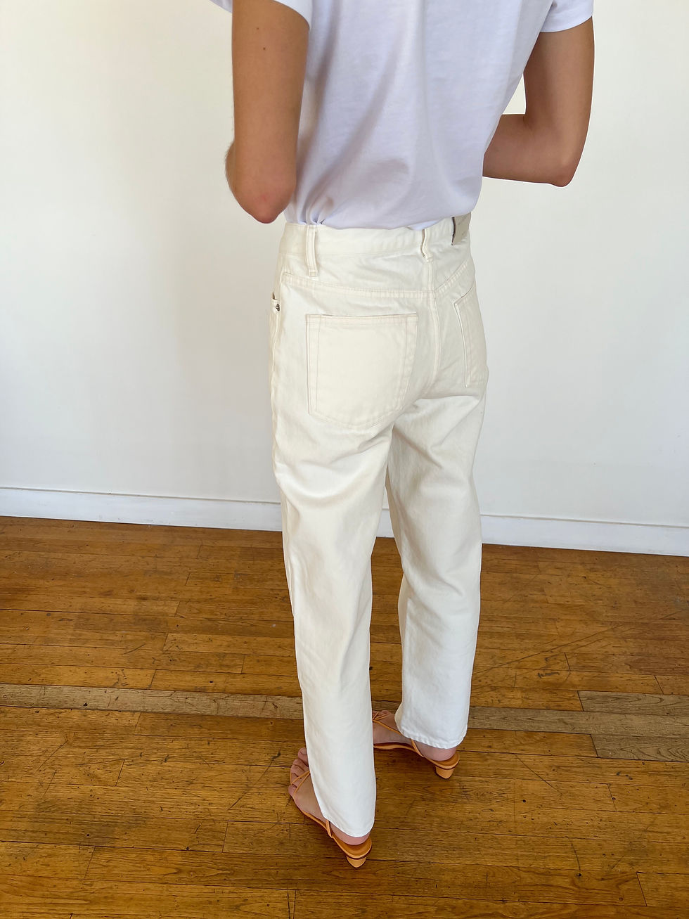 Thumbnail: Criss Cross White Jeans