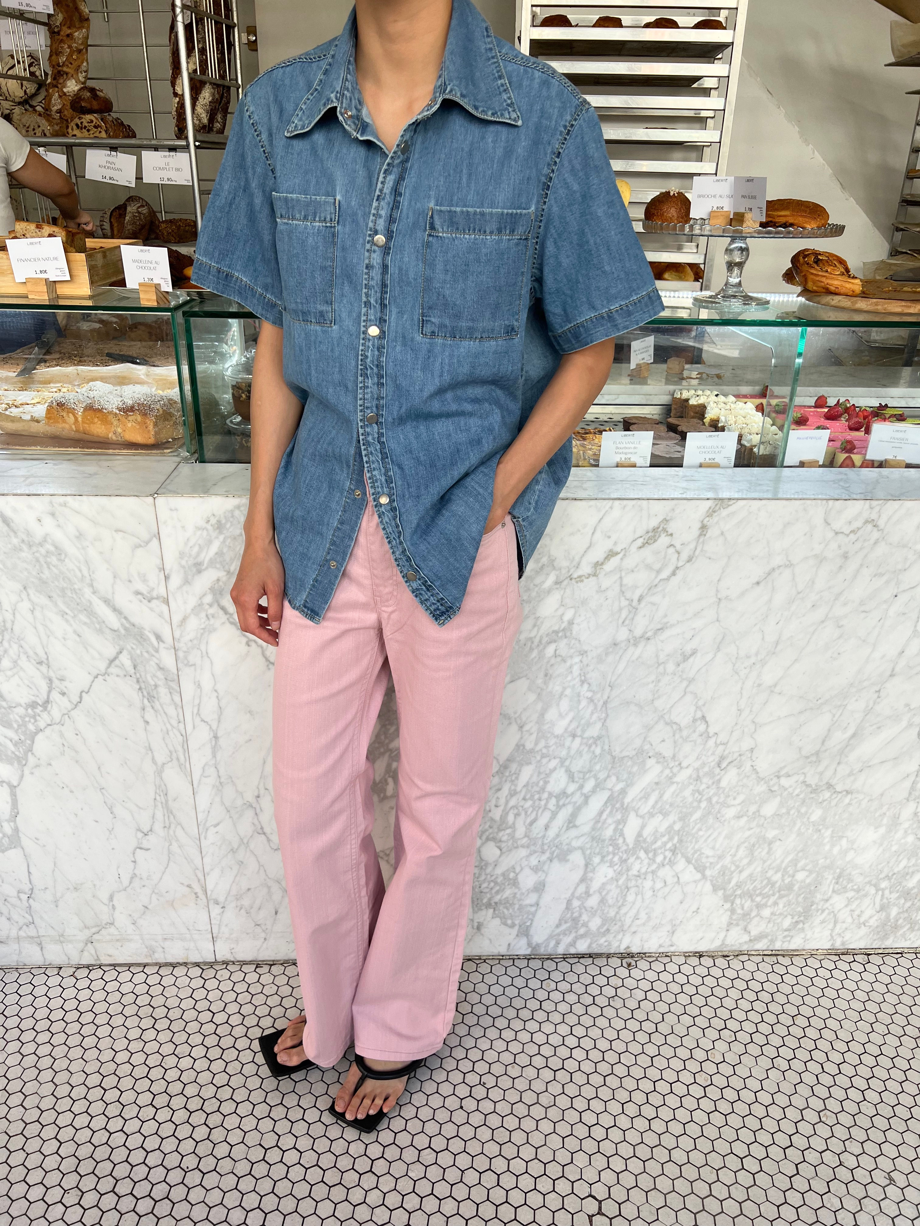 Short Sleeve Denim Shirt