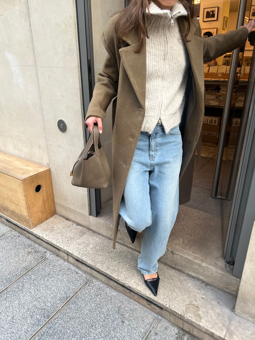 Thumbnail: Tan Belted Cashmere Blend Coat