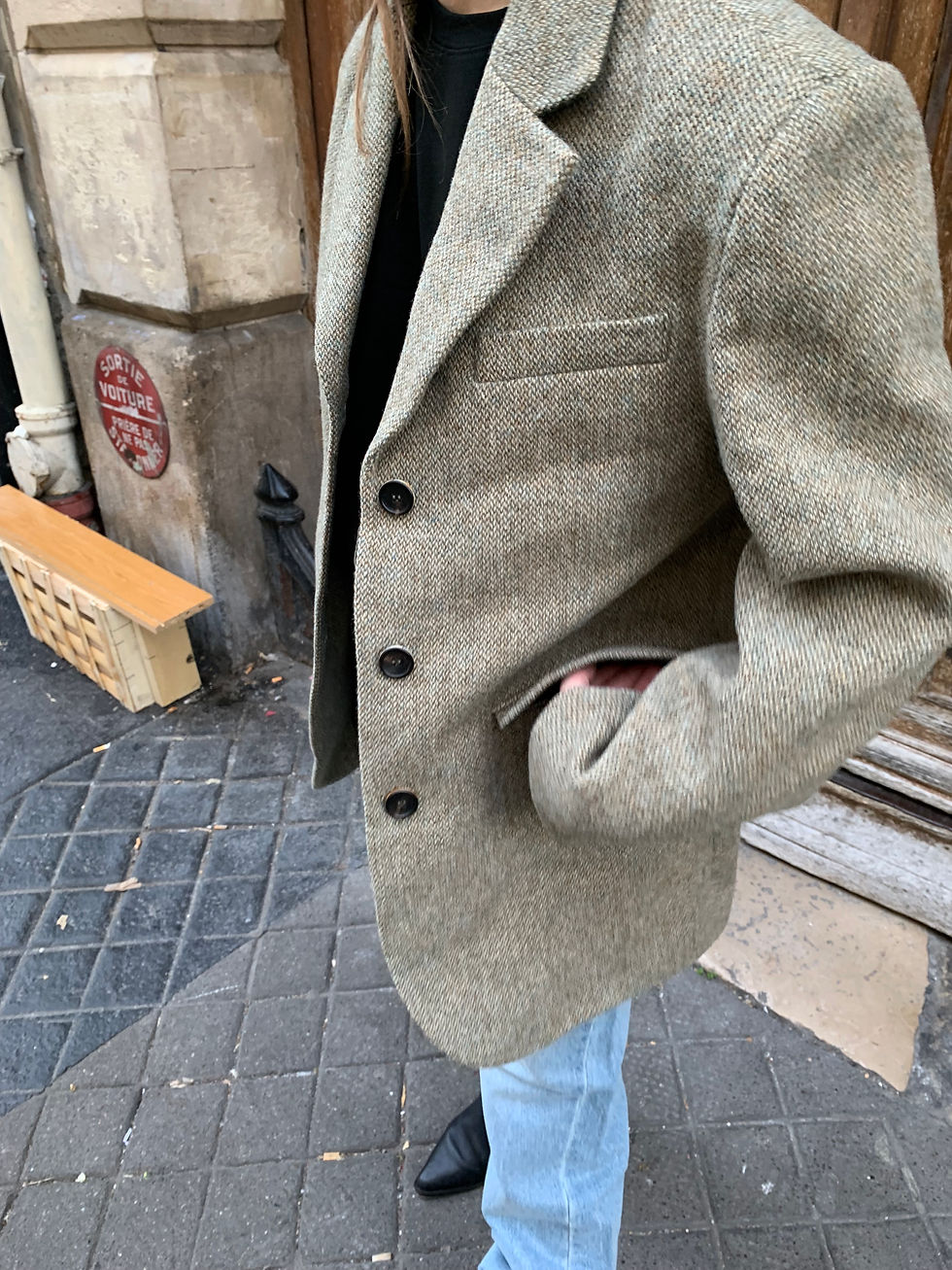 Thumbnail: Duo Button Wool Blazer (Abraham Moon Wool)