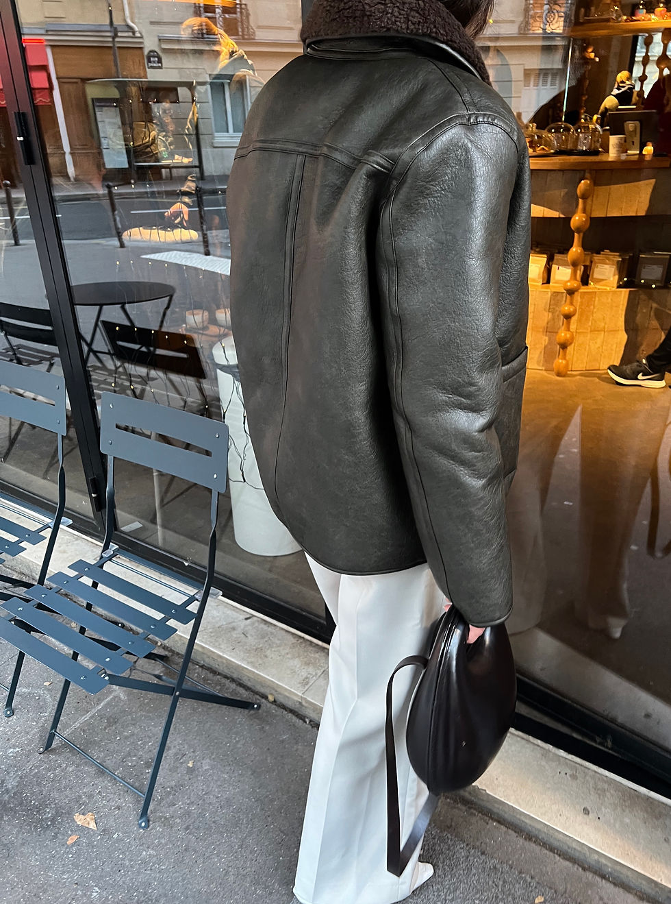 Thumbnail: Brown Reversible Shearling Coat