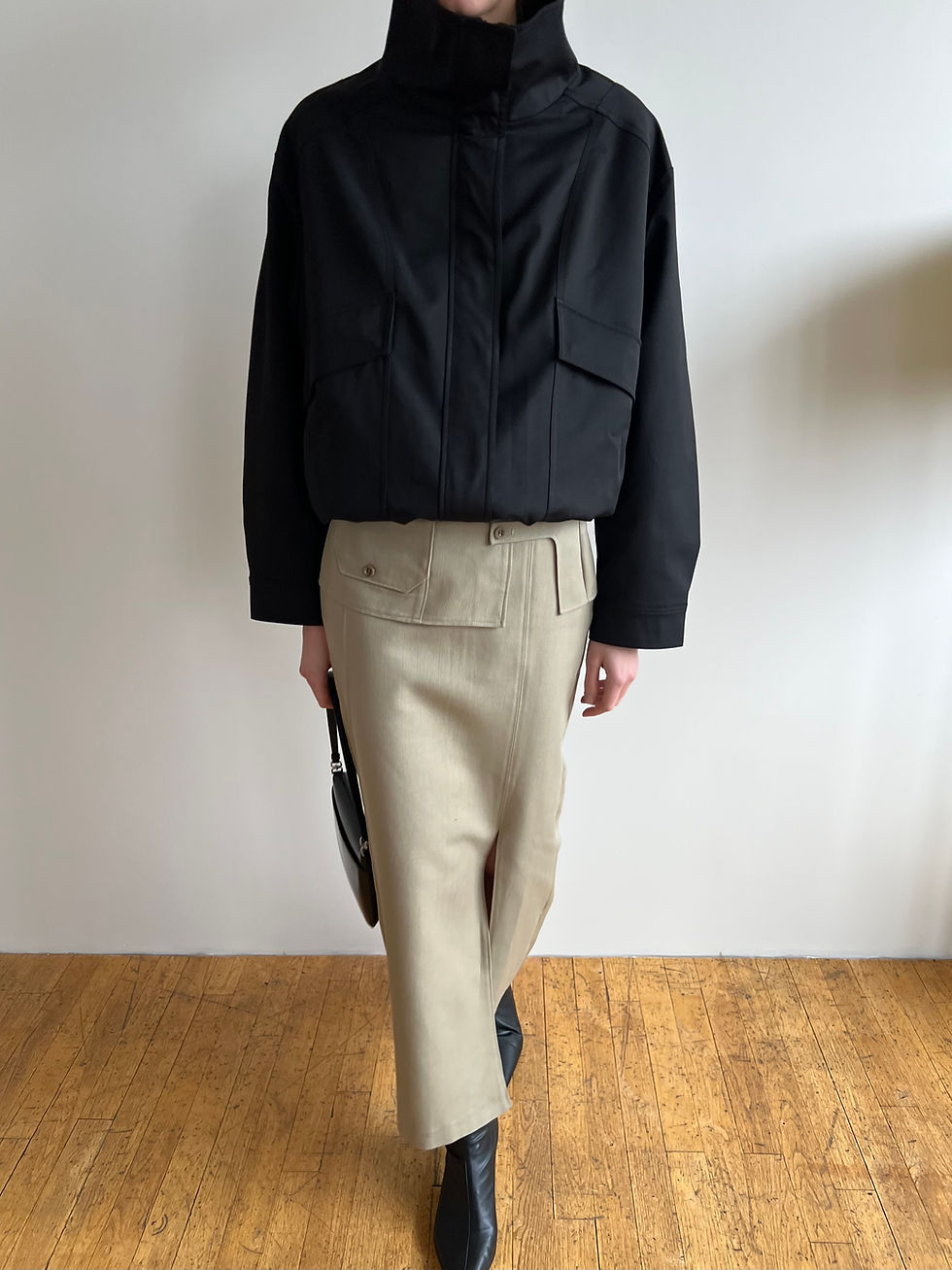 Thumbnail: High Collar Blouson Jacket