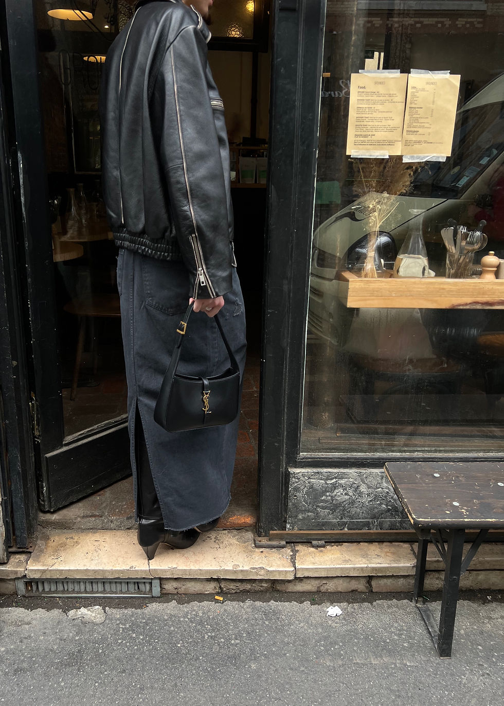 Thumbnail: Black Denim Skirt