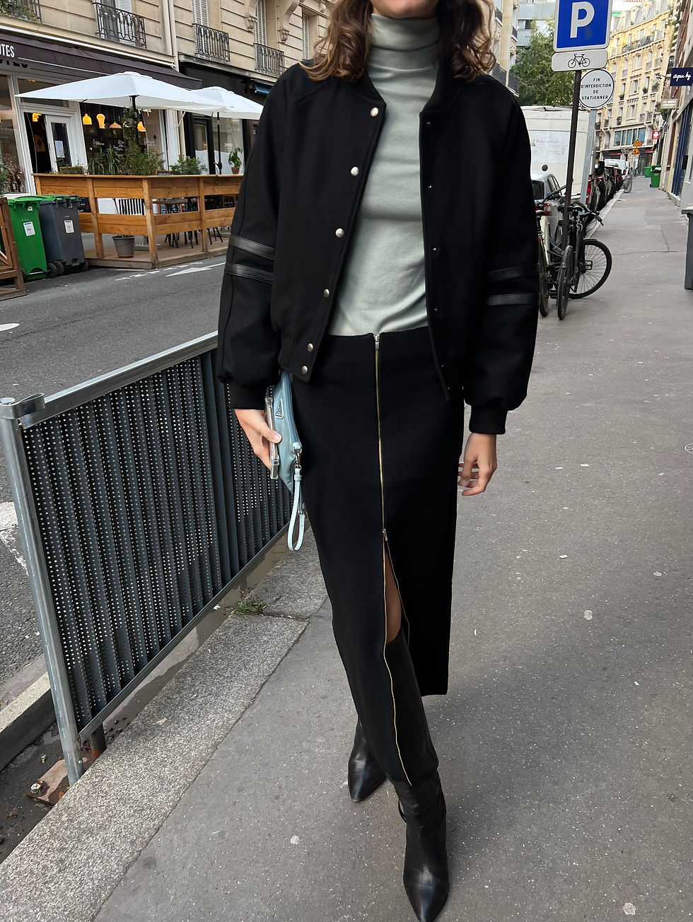 Thumbnail: Wool Blend Bomber Jacket