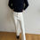 Thumbnail: Back Slit White Flared Jeans