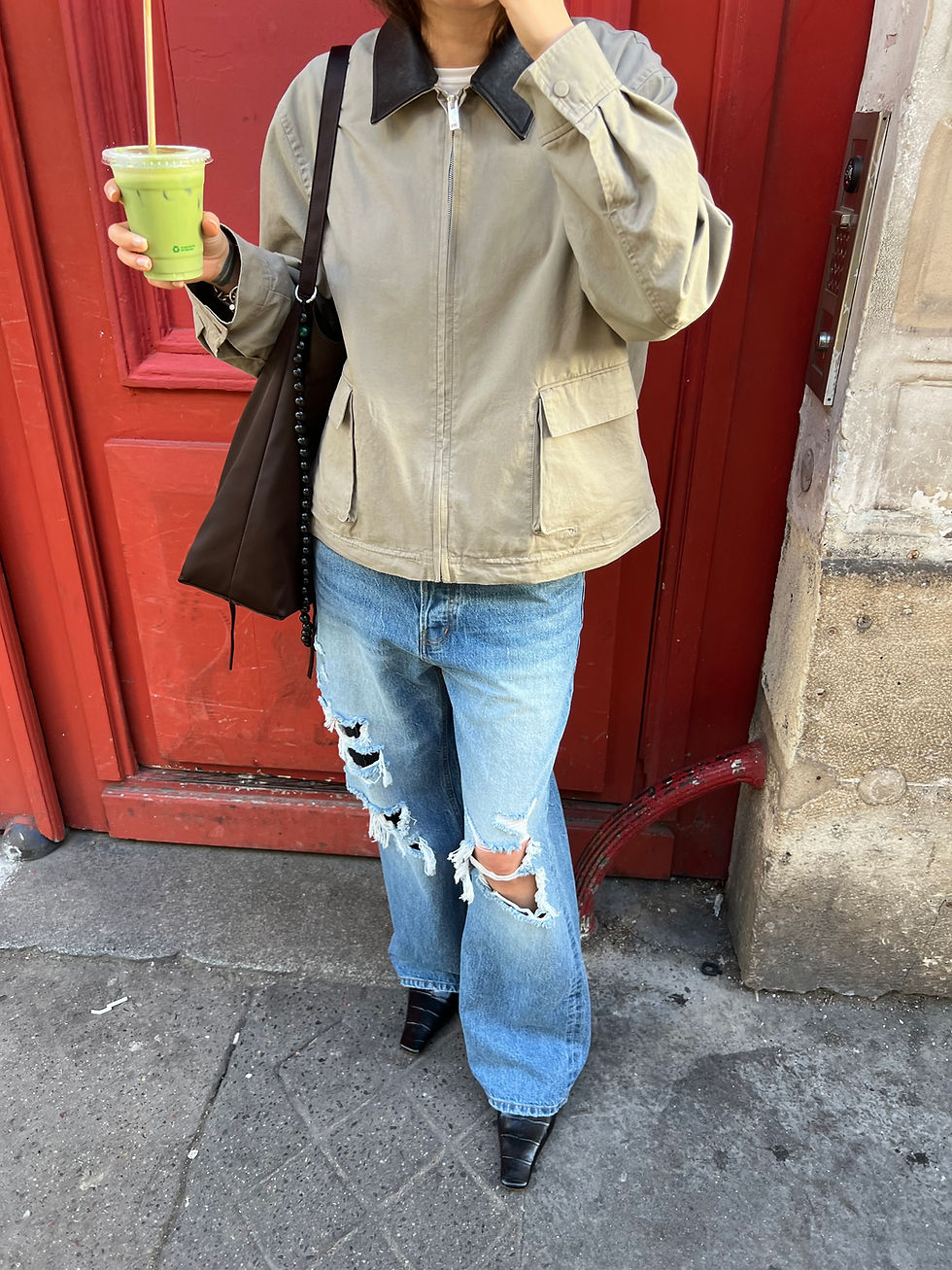 Thumbnail: Cropped Zip Workwear Jacket (2colors)