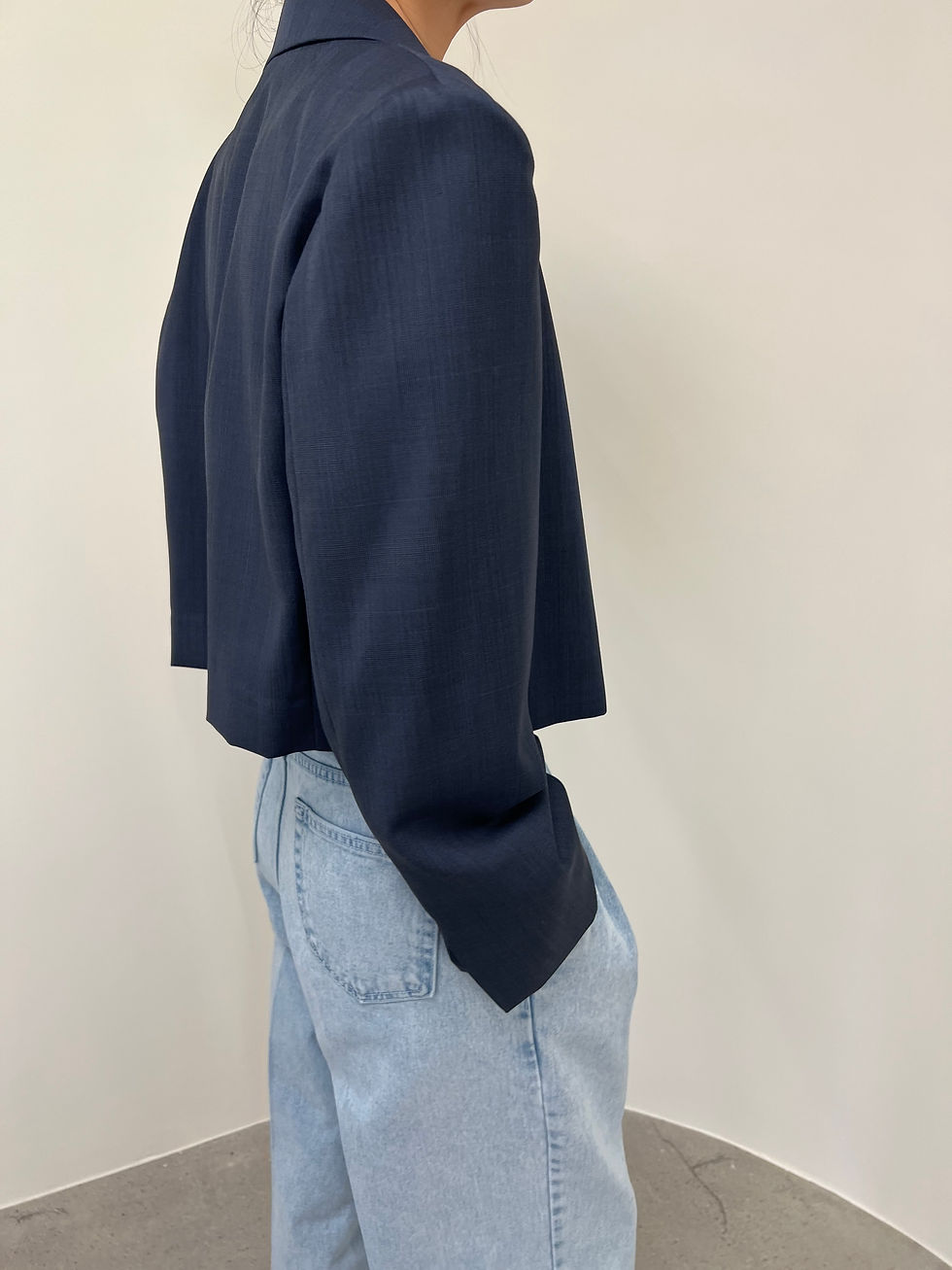 Thumbnail: Navy Cropped Blazer