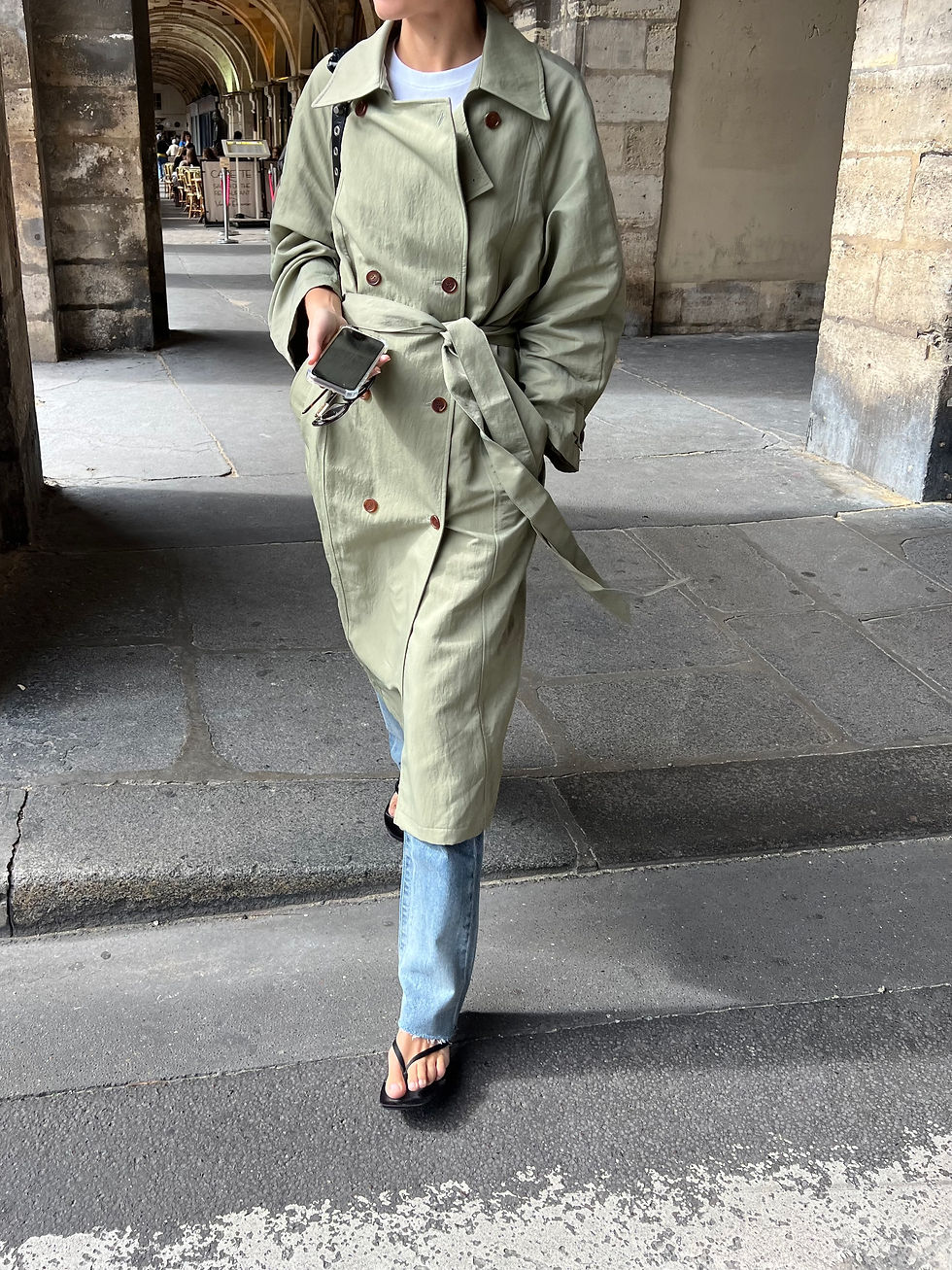 Thumbnail: Olive Oversized Trench Coat