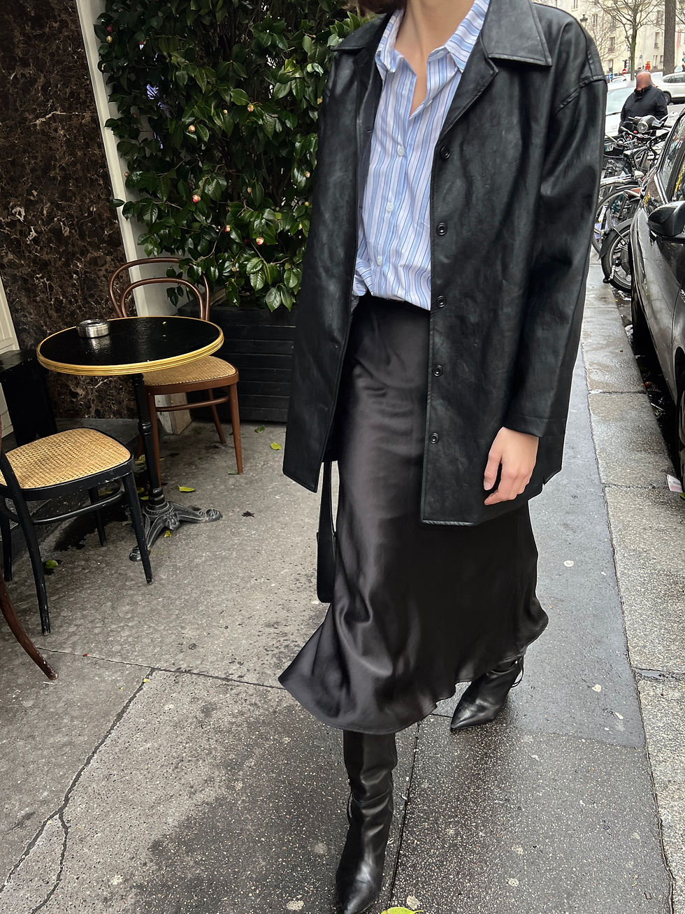 Thumbnail: Oversized Faux Leather Jacket (2colors)