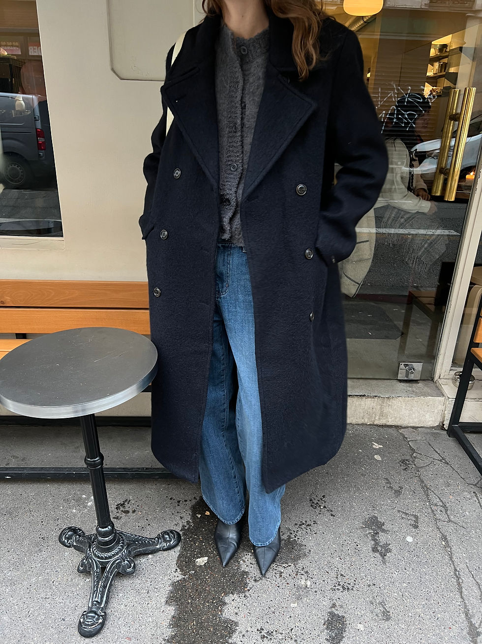 Oversized Alpaca Double Breasted Coat