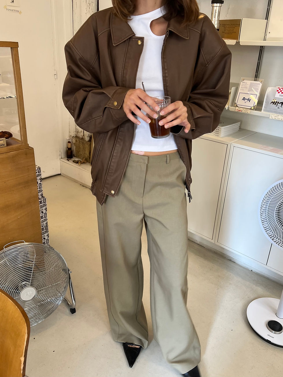 Thumbnail: Oversized Shoulder Pad Blouson Jacket