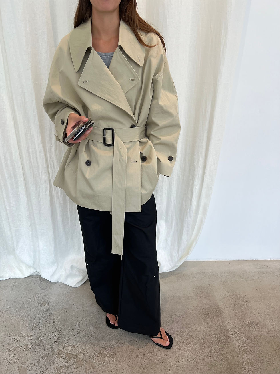 Thumbnail: Oversized Half Trench Coat