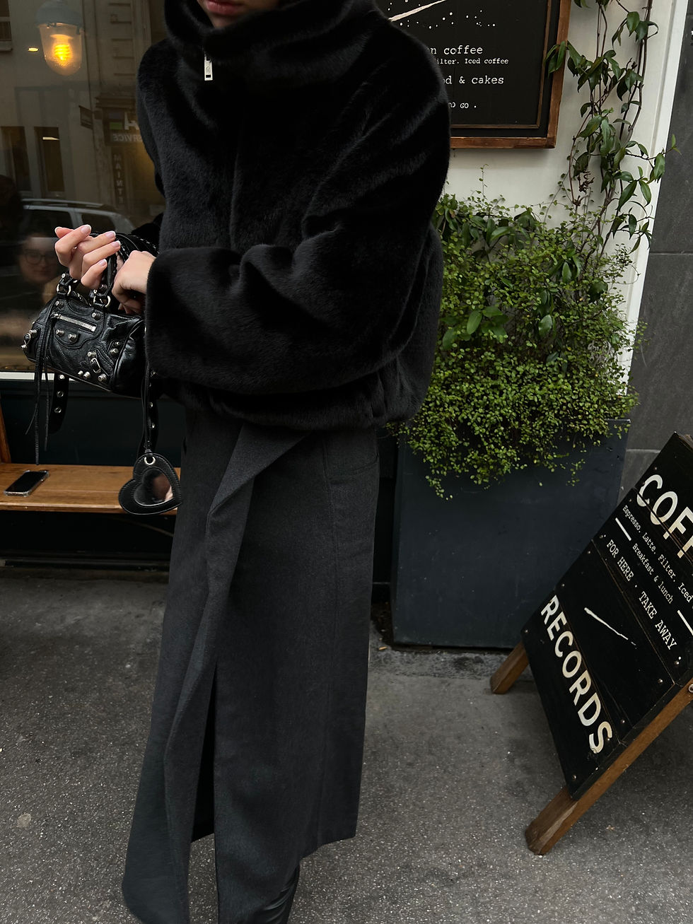 Thumbnail: Wrap Wool Blend Maxi Skirt