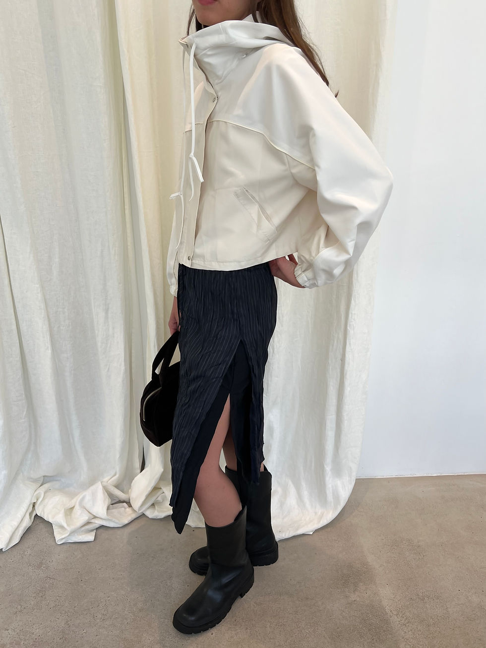 Thumbnail: Striped Wrinkle Skirt