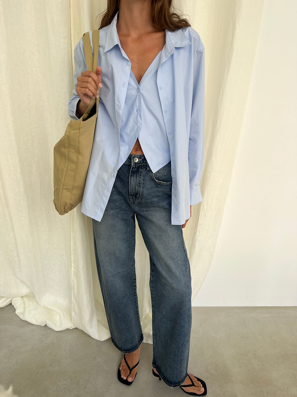 Thumbnail: Oversized Inner Vest Shirt (2colors)