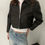 Thumbnail: Cropped Vegan Leather Jacket