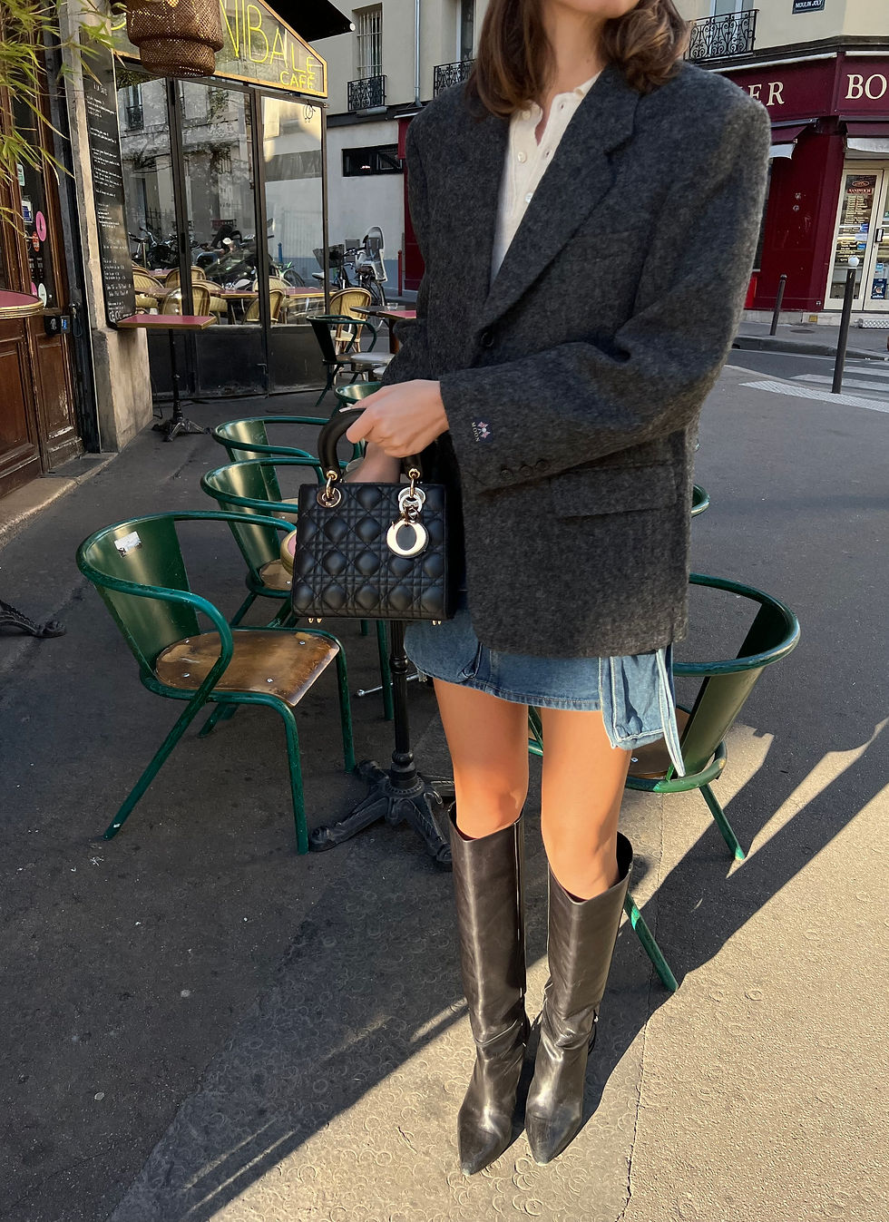 Thumbnail: Oversized Charcoal Wool Blazer (Abraham Moon Wool)