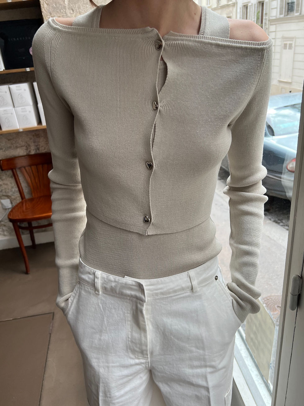 Thumbnail: Heart Cardigan Set (2colors)