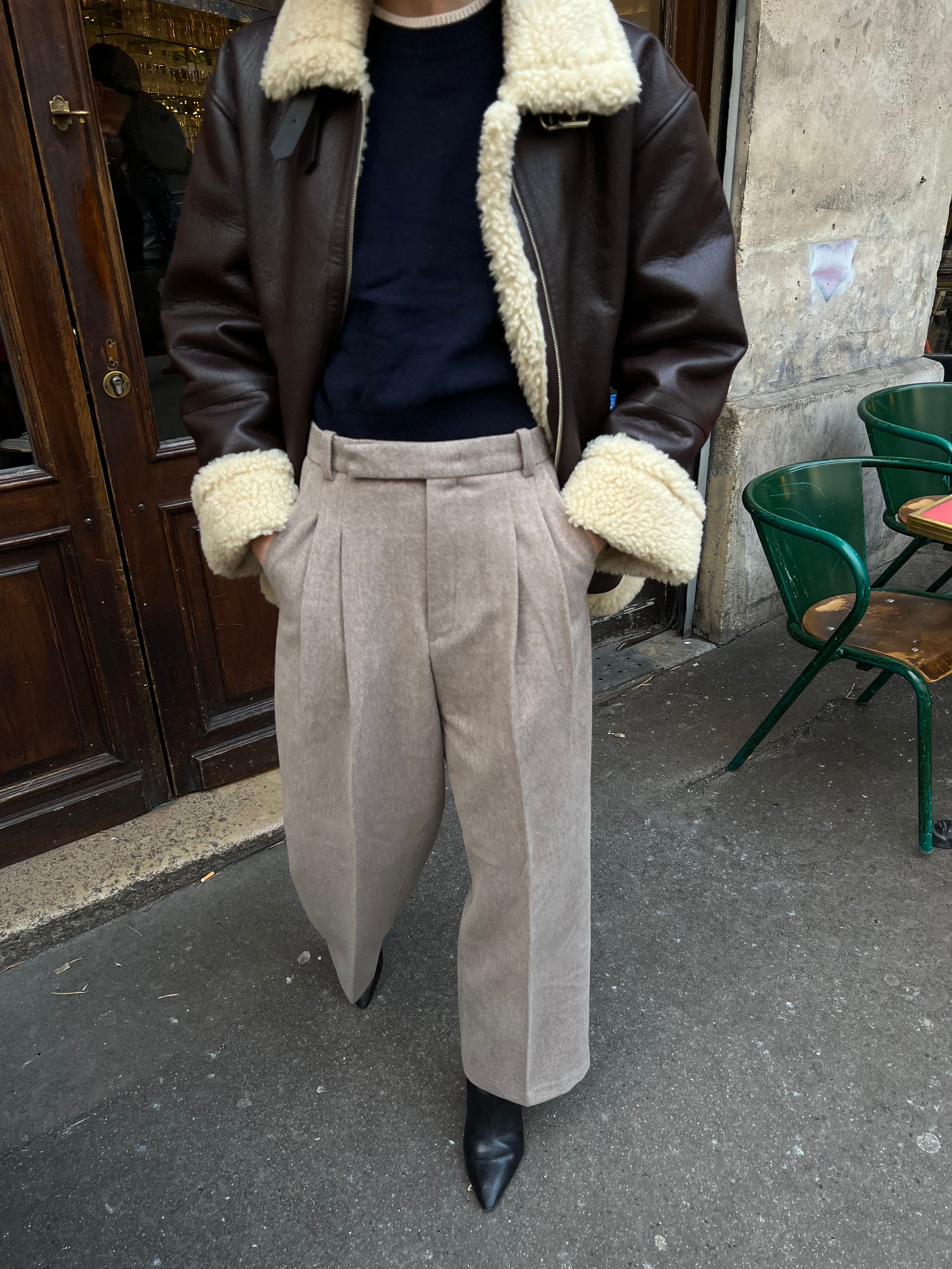 Pleated Wool Trousers