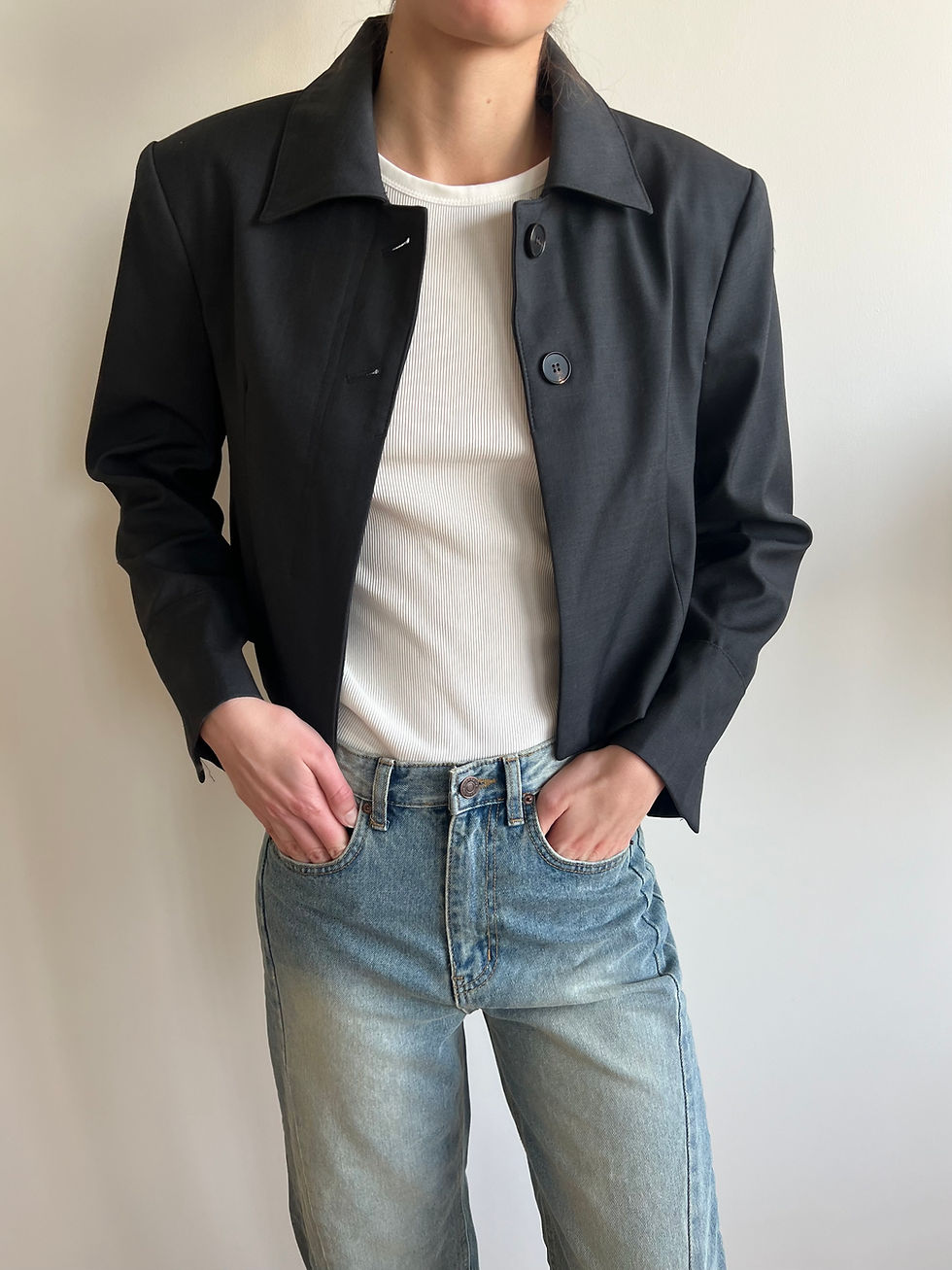 Thumbnail: Two Button Cropped  Blazer