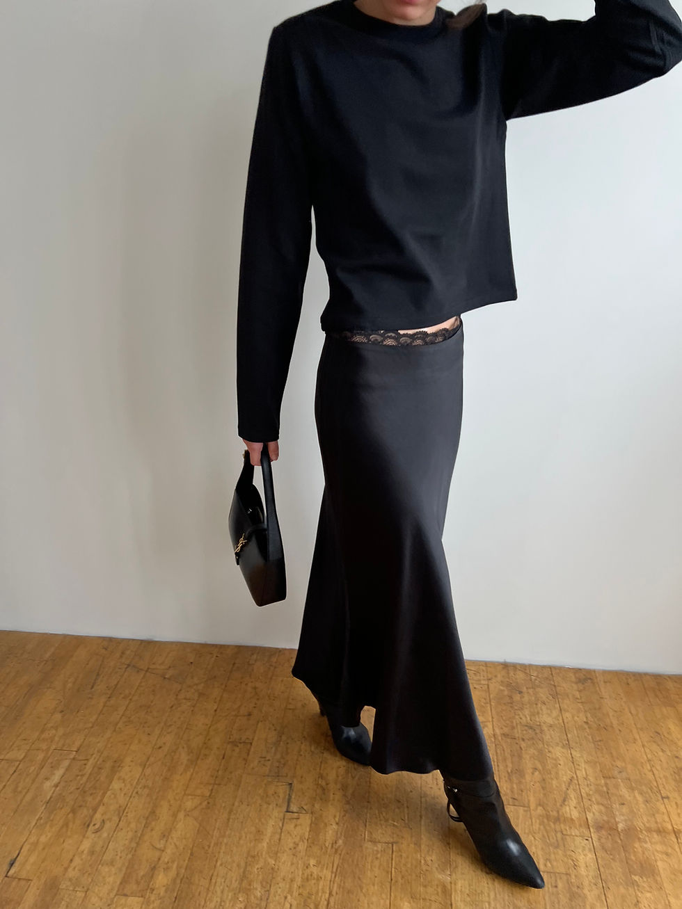 Thumbnail: Lace Detail Bias Cut Skirt