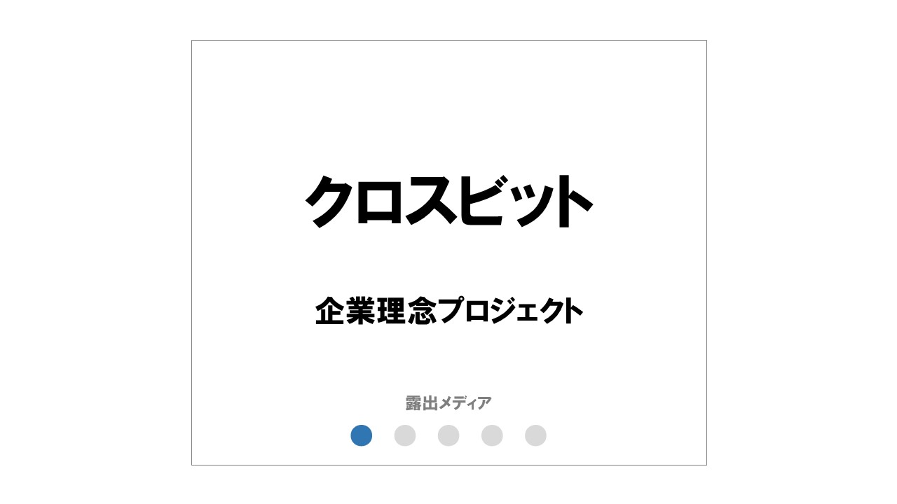 クロスビット
「企業理念」(CI/MVV)
×コーポレートブランディング