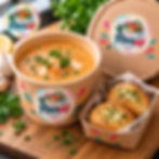 Soupe (poisson) + pain à l'ail