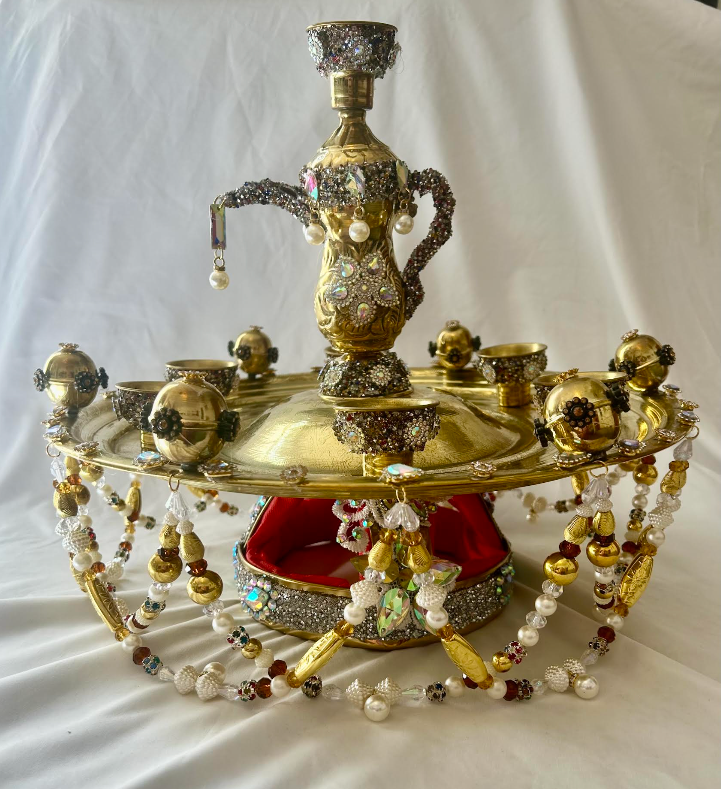 Candle Tray on Helmet
