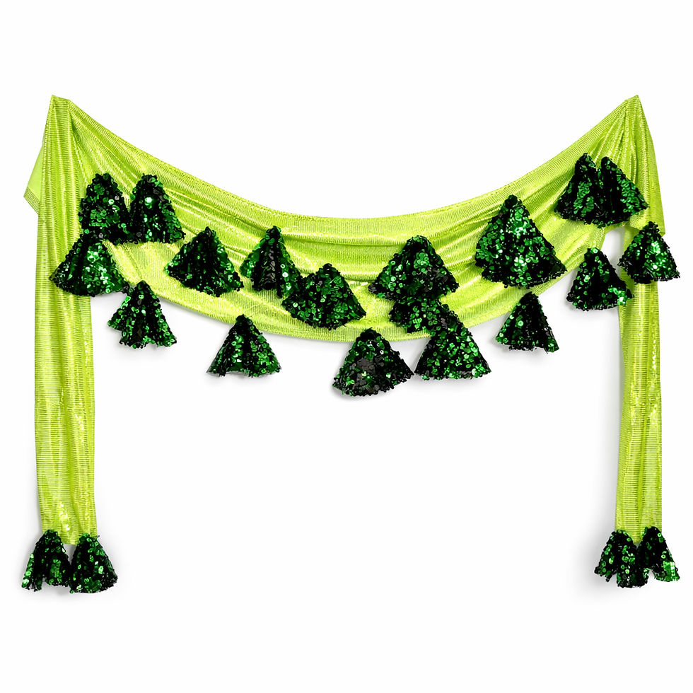 Thumbnail: Green Sequin Tassel Belt