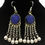 Thumbnail: AFGHAN LAPIS EARRINGS - DISC AND BELLS