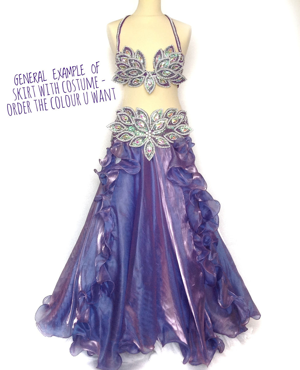 Thumbnail: Frilly Skirt Double Split - Satsuma 