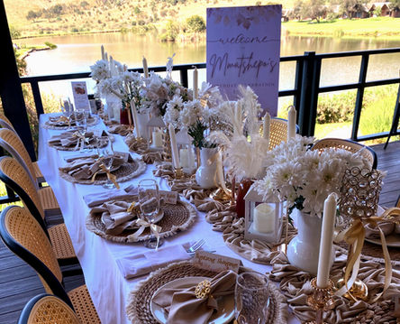 Restaurant table decor for birthday