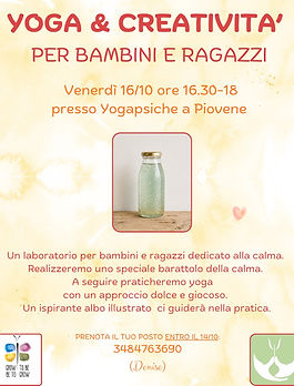 YOGA & CREATIVITA' per Bambini e Ragazzi