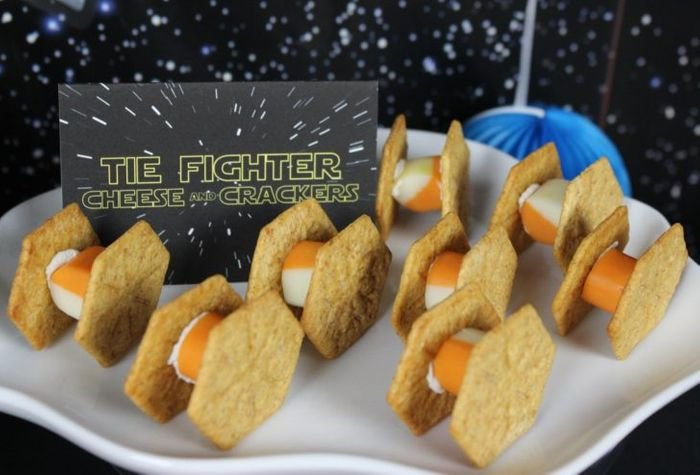 Cheese tie figher star wars snack
