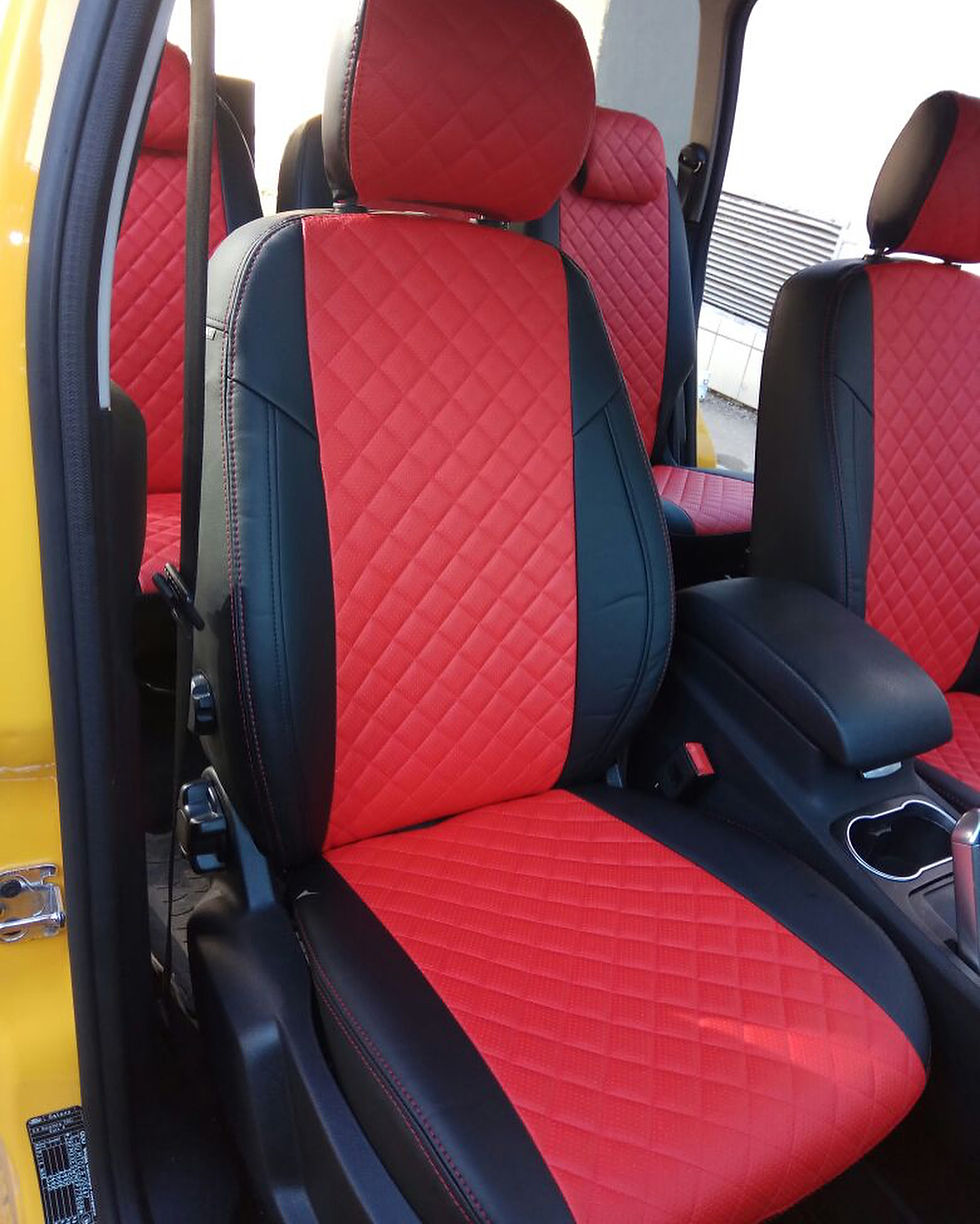 Miniatura: Авточехлы экокожа ромб 