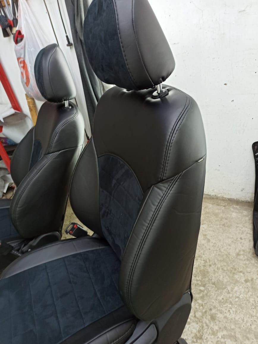 Миниатюра: Авточехлы экокожа +алькантара 