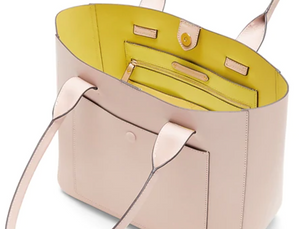 Leather Large East-West Tote