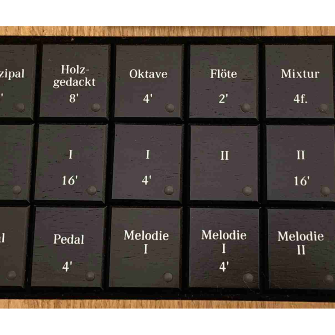 IOS-Druckplatte, Ebenholz, mit Gravur