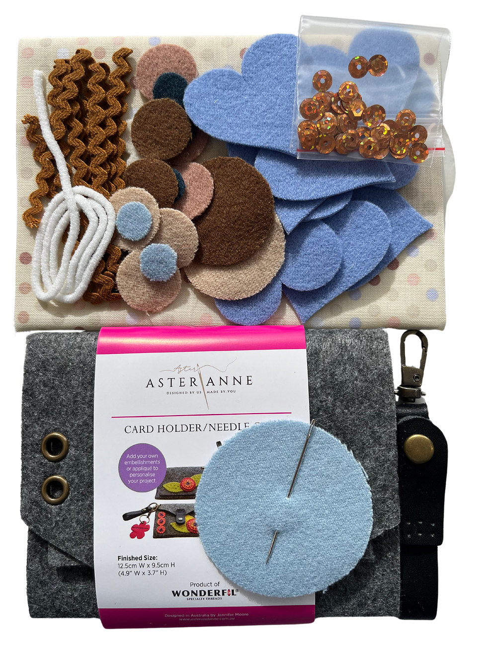 Thumbnail: Lucky Hearts Needle Case Embellishment Bundle Version 2