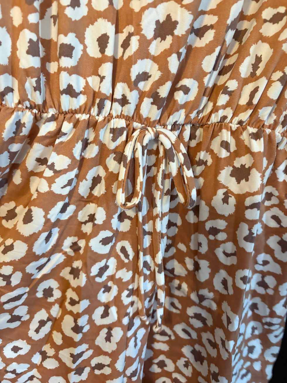 Thumbnail: Floral Print Romper Rust and Cream Colir