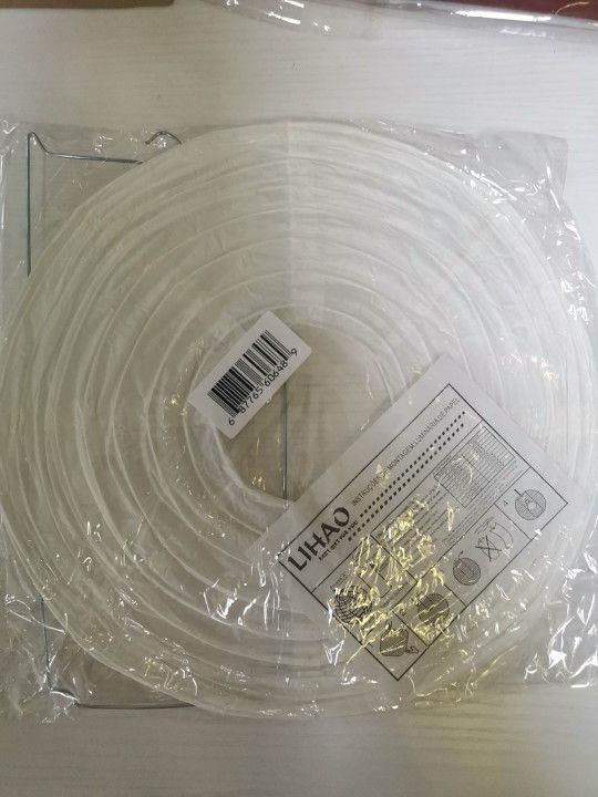 Thumbnail: LIHAO Lampshade Round White Paper Lantern Classic Bamboo Style Ribbed Lampshade